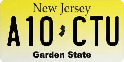 NJ license plate A10CTU