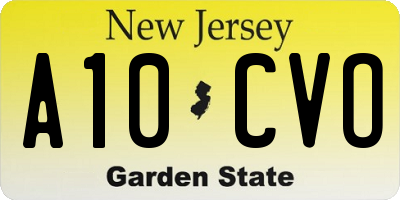 NJ license plate A10CVO