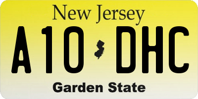 NJ license plate A10DHC