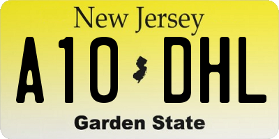 NJ license plate A10DHL