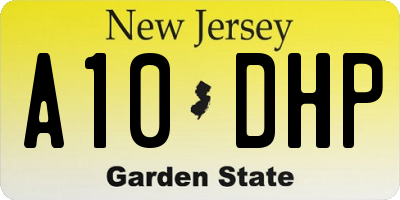 NJ license plate A10DHP