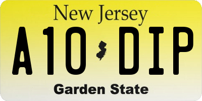 NJ license plate A10DIP