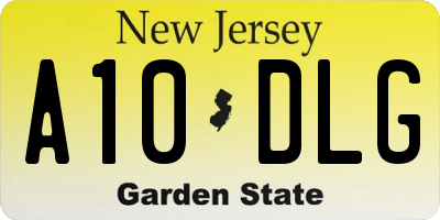 NJ license plate A10DLG