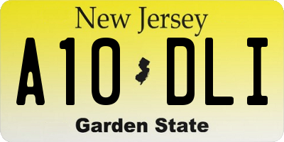 NJ license plate A10DLI