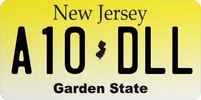 NJ license plate A10DLL