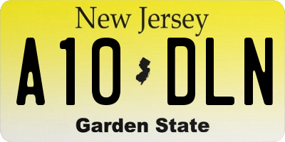 NJ license plate A10DLN