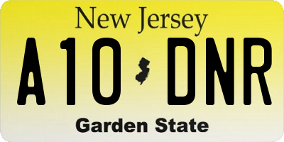 NJ license plate A10DNR