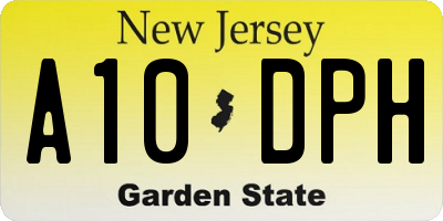 NJ license plate A10DPH