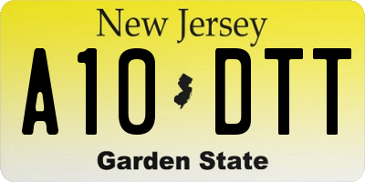 NJ license plate A10DTT