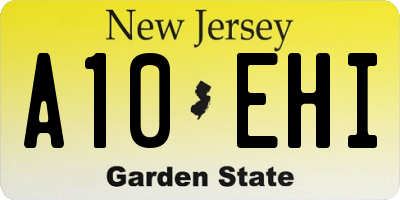 NJ license plate A10EHI