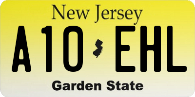 NJ license plate A10EHL