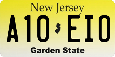 NJ license plate A10EIO