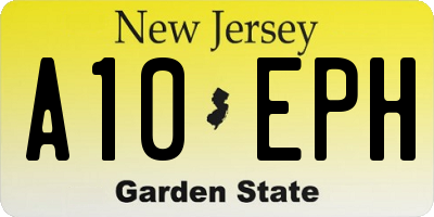 NJ license plate A10EPH