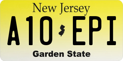 NJ license plate A10EPI