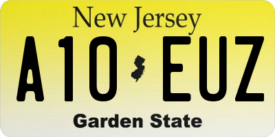 NJ license plate A10EUZ