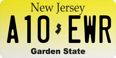 NJ license plate A10EWR