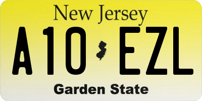 NJ license plate A10EZL