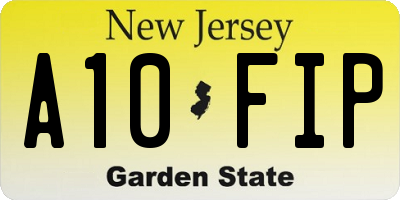 NJ license plate A10FIP