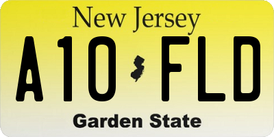 NJ license plate A10FLD