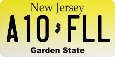 NJ license plate A10FLL