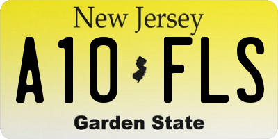 NJ license plate A10FLS