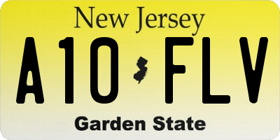 NJ license plate A10FLV