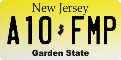 NJ license plate A10FMP