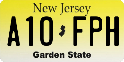 NJ license plate A10FPH