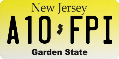 NJ license plate A10FPI