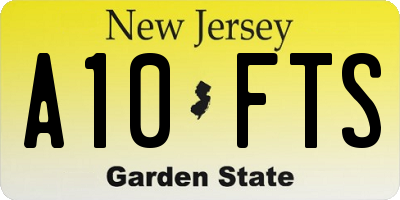 NJ license plate A10FTS