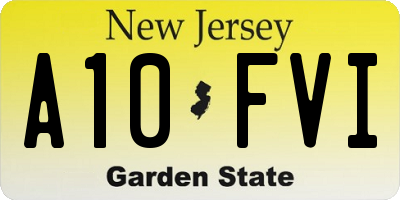 NJ license plate A10FVI