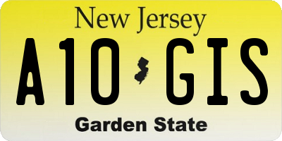 NJ license plate A10GIS