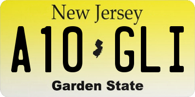 NJ license plate A10GLI