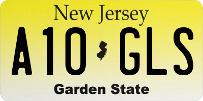 NJ license plate A10GLS