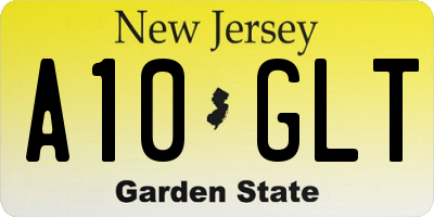 NJ license plate A10GLT