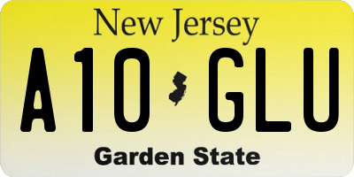 NJ license plate A10GLU