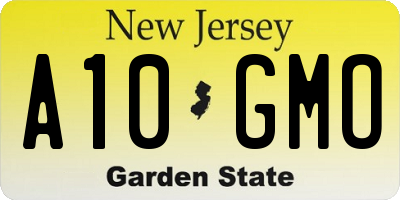 NJ license plate A10GMO