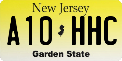 NJ license plate A10HHC