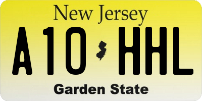 NJ license plate A10HHL