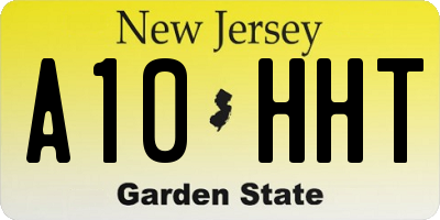 NJ license plate A10HHT