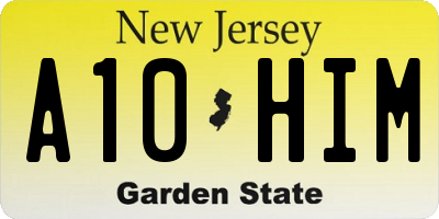 NJ license plate A10HIM