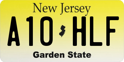 NJ license plate A10HLF