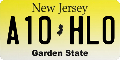 NJ license plate A10HLO
