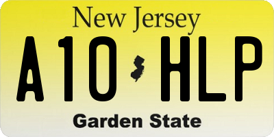 NJ license plate A10HLP