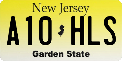 NJ license plate A10HLS