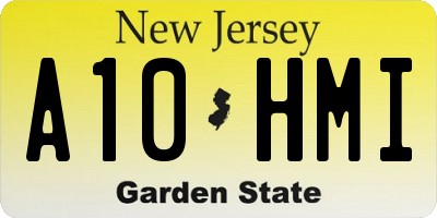 NJ license plate A10HMI