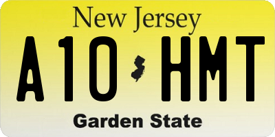 NJ license plate A10HMT