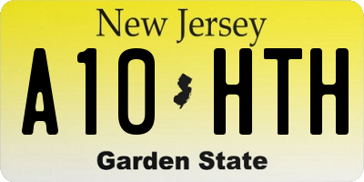 NJ license plate A10HTH