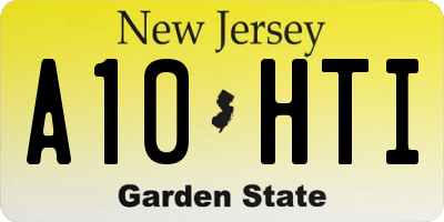NJ license plate A10HTI