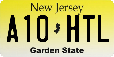 NJ license plate A10HTL